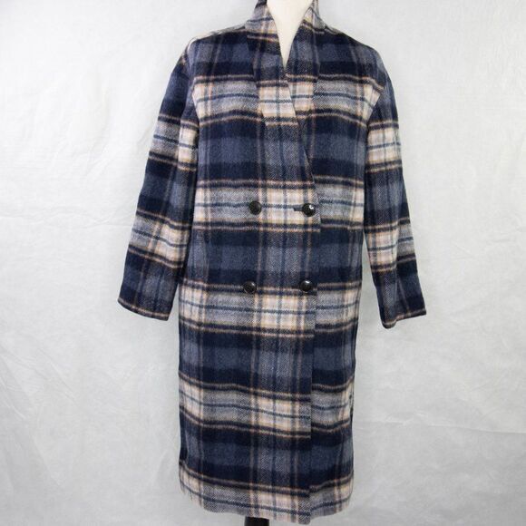 Madewell Plaid Scarf Coat, wool blend Coat, wool - Picture 6 of 16